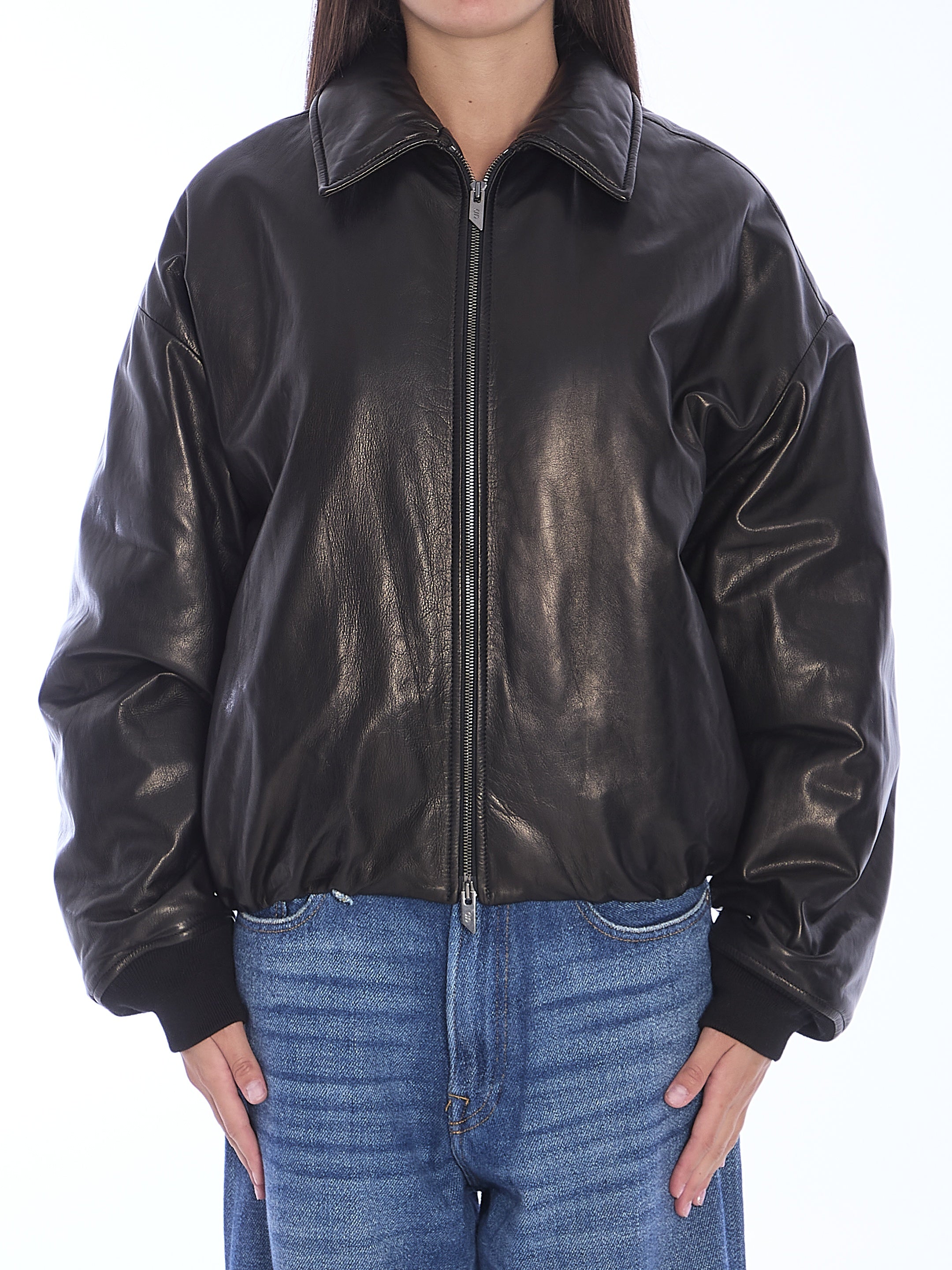 SALVATORE SANTORO-OUTLET-SALE-Leather bomber jacket-ARCHIVIST