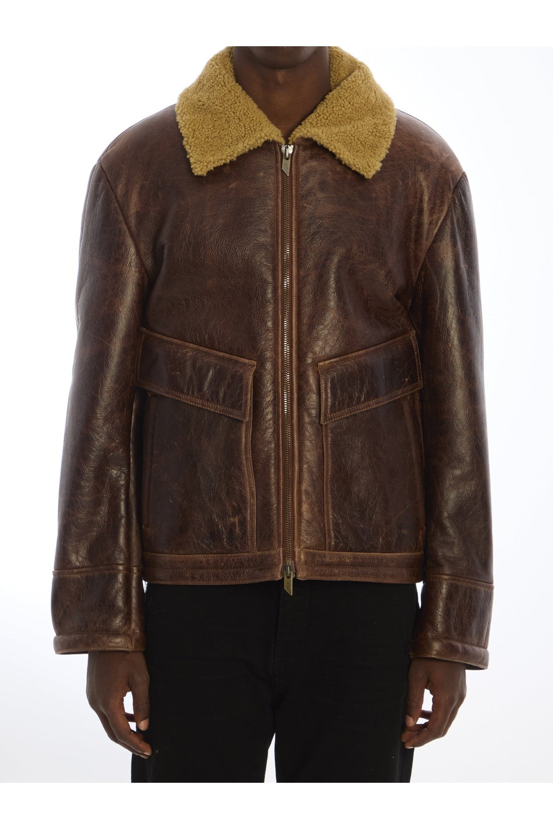 SALVATORE SANTORO-OUTLET-SALE-Leather bomber jacket-ARCHIVIST