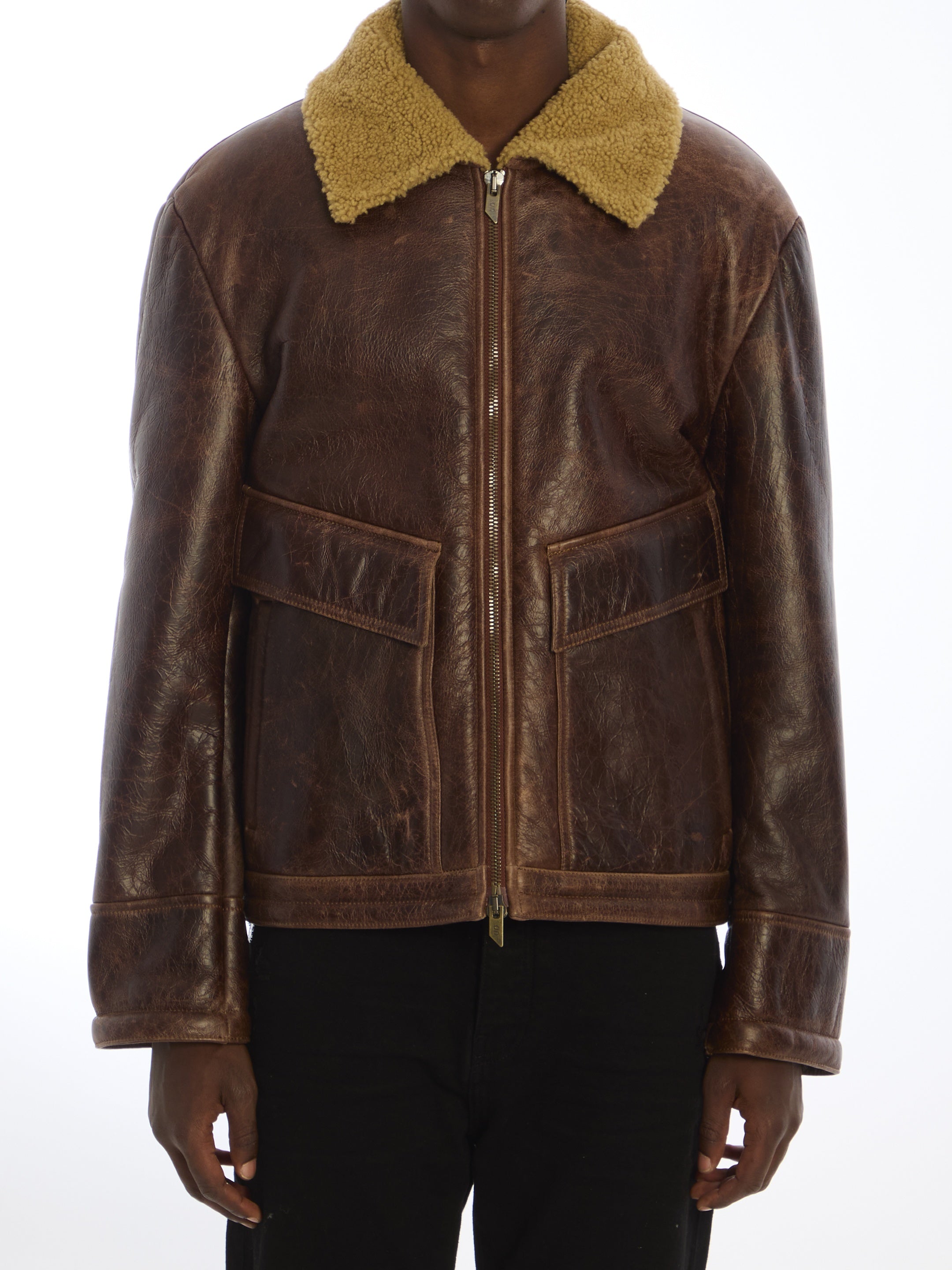 SALVATORE SANTORO-OUTLET-SALE-Leather bomber jacket-ARCHIVIST