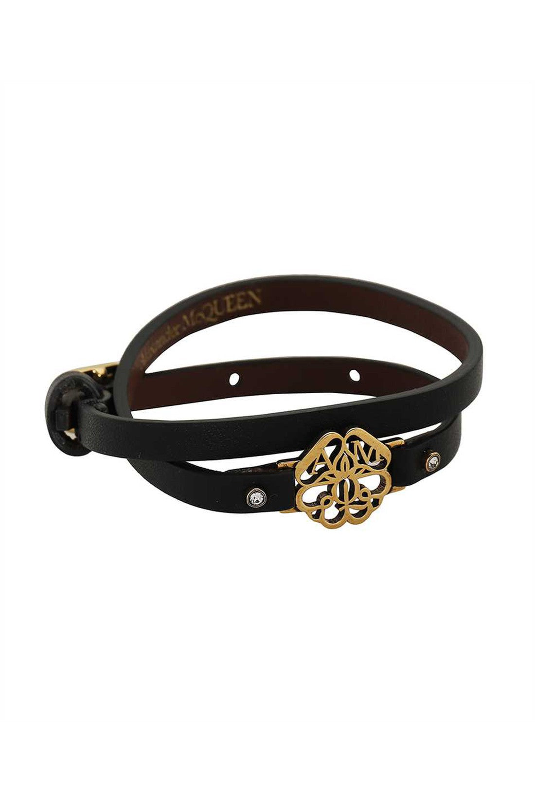 Alexander McQueen-OUTLET-SALE-Leather bracelet-ARCHIVIST