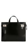 FERRAGAMO-OUTLET-SALE-Leather briefcase-ARCHIVIST