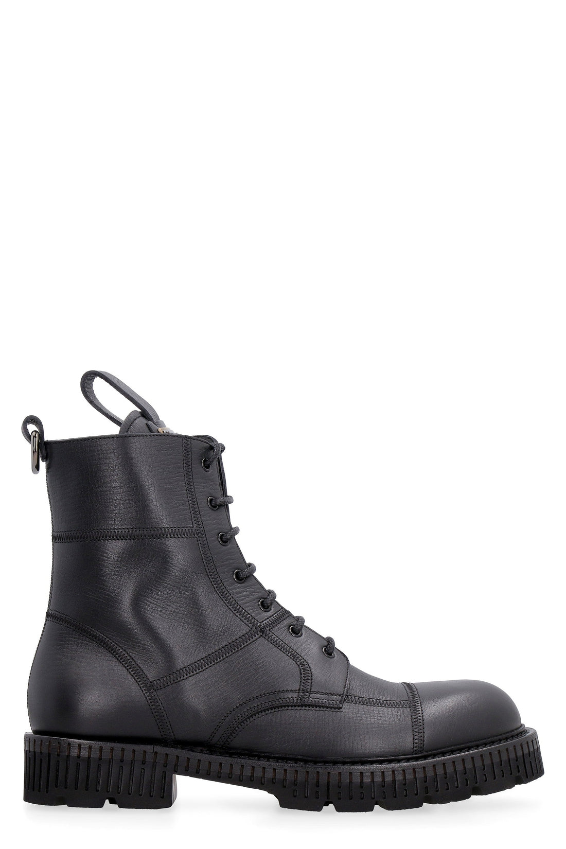 Dolce & Gabbana-OUTLET-SALE-Leather combat boots-ARCHIVIST