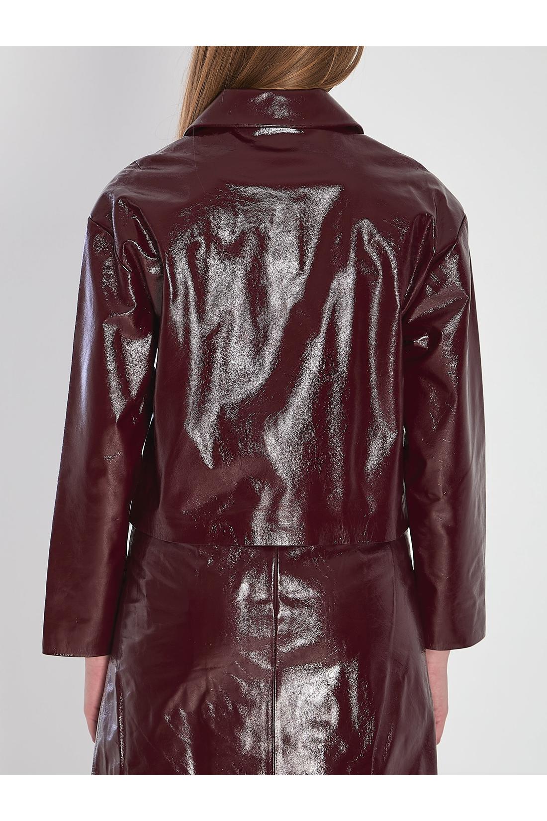 Self Portrait-OUTLET-SALE-Leather cropped jacket-ARCHIVIST