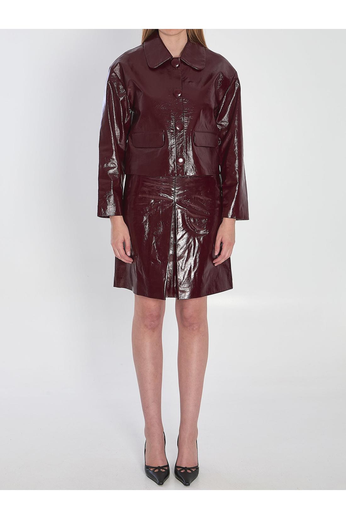 Self Portrait-OUTLET-SALE-Leather cropped jacket-ARCHIVIST