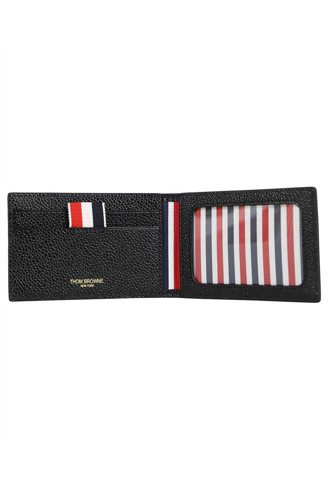 Thom Browne-OUTLET-SALE-Leather flap-over wallet-ARCHIVIST