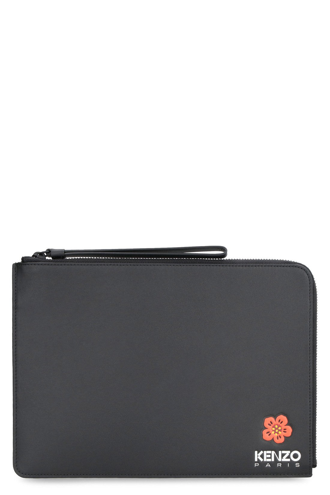 Kenzo-OUTLET-SALE-Leather flat pouch-ARCHIVIST