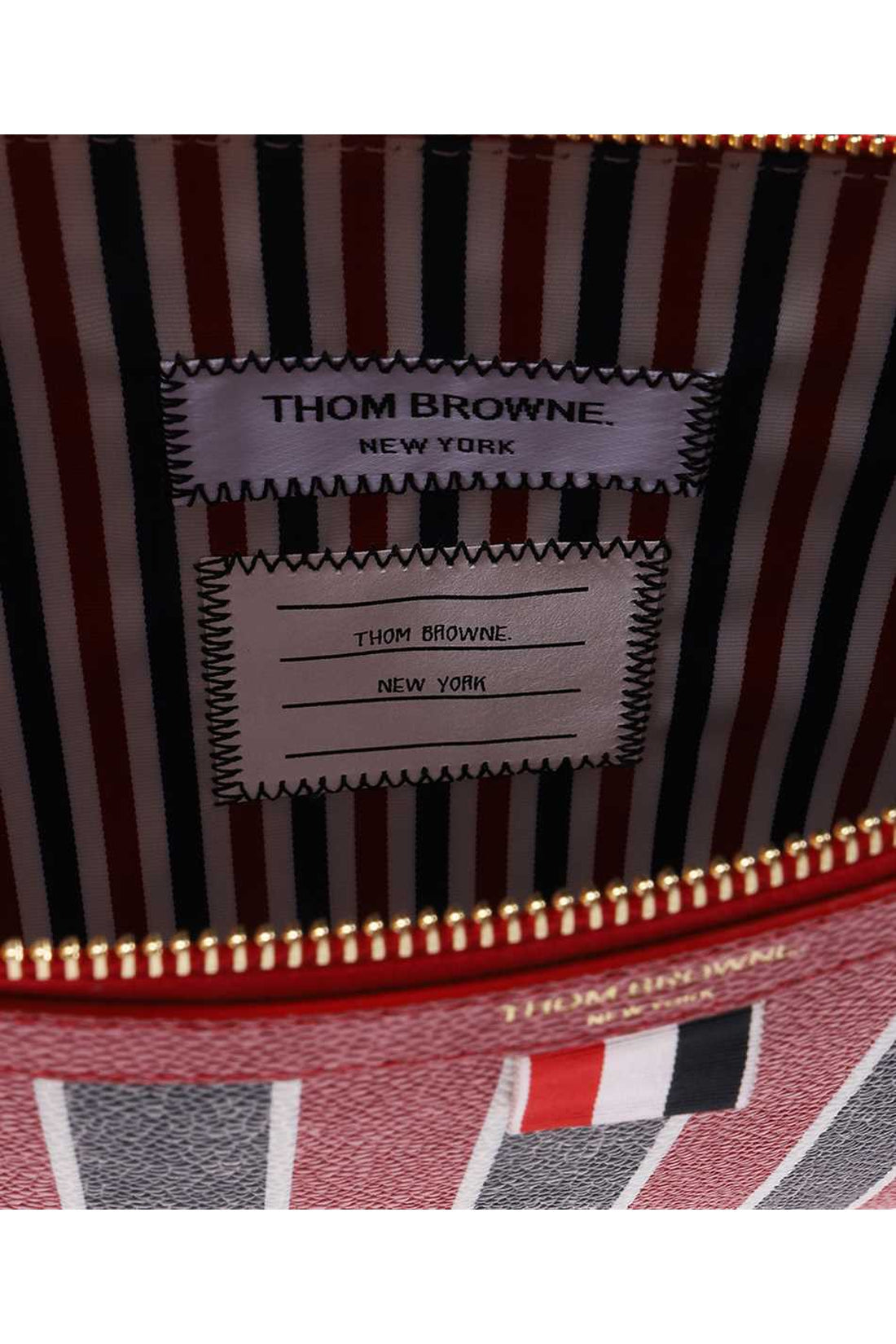 Thom Browne-OUTLET-SALE-Leather flat pouch-ARCHIVIST