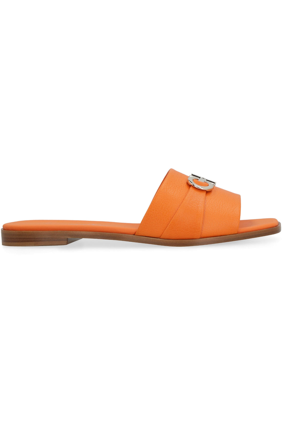 Salvatore Ferragamo-OUTLET-SALE-Leather flat sandals-ARCHIVIST