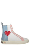 Love Moschino-OUTLET-SALE-Leather high-top sneakers-ARCHIVIST