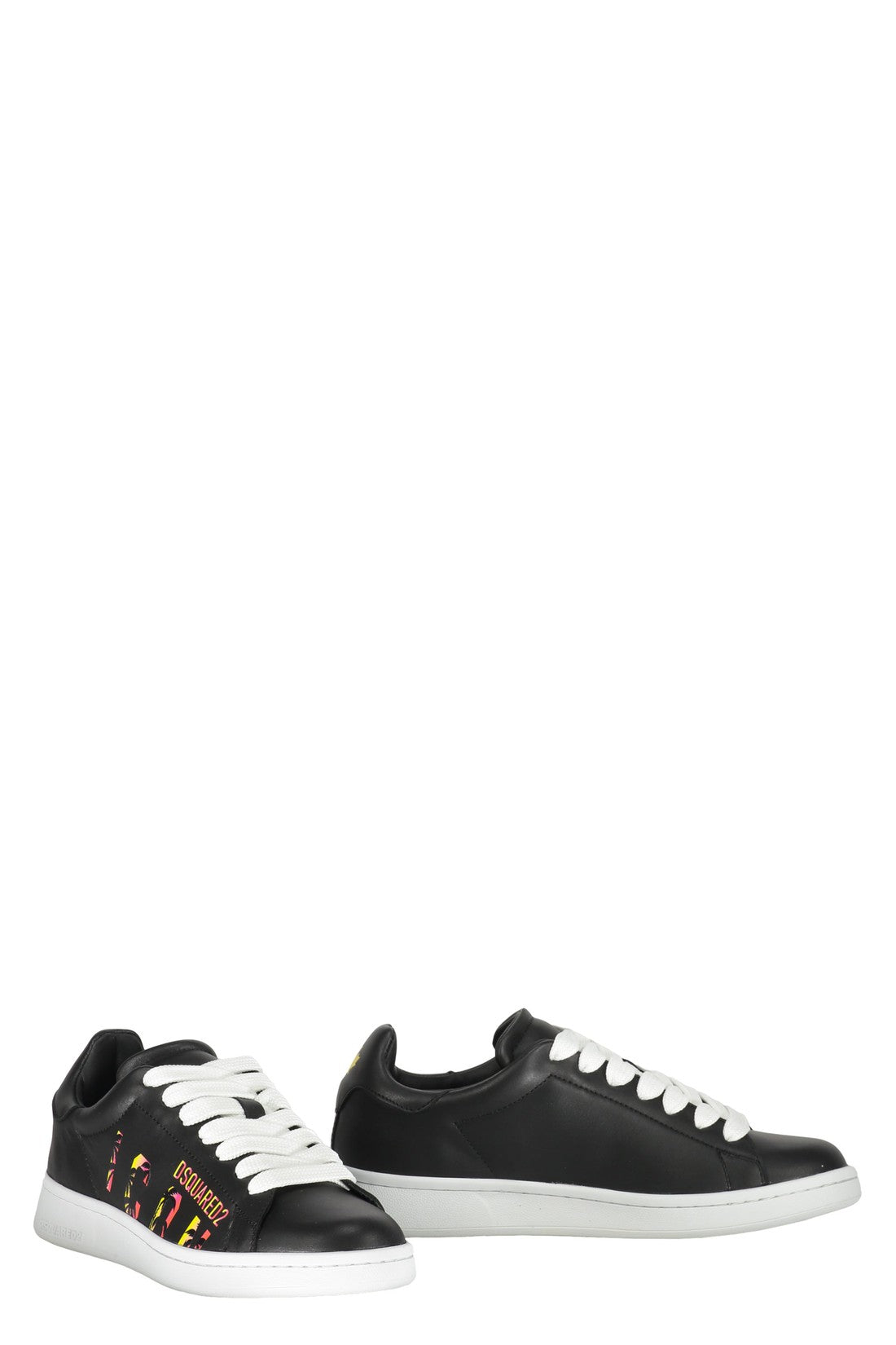 Dsquared2-OUTLET-SALE-Leather low-top sneakers-ARCHIVIST