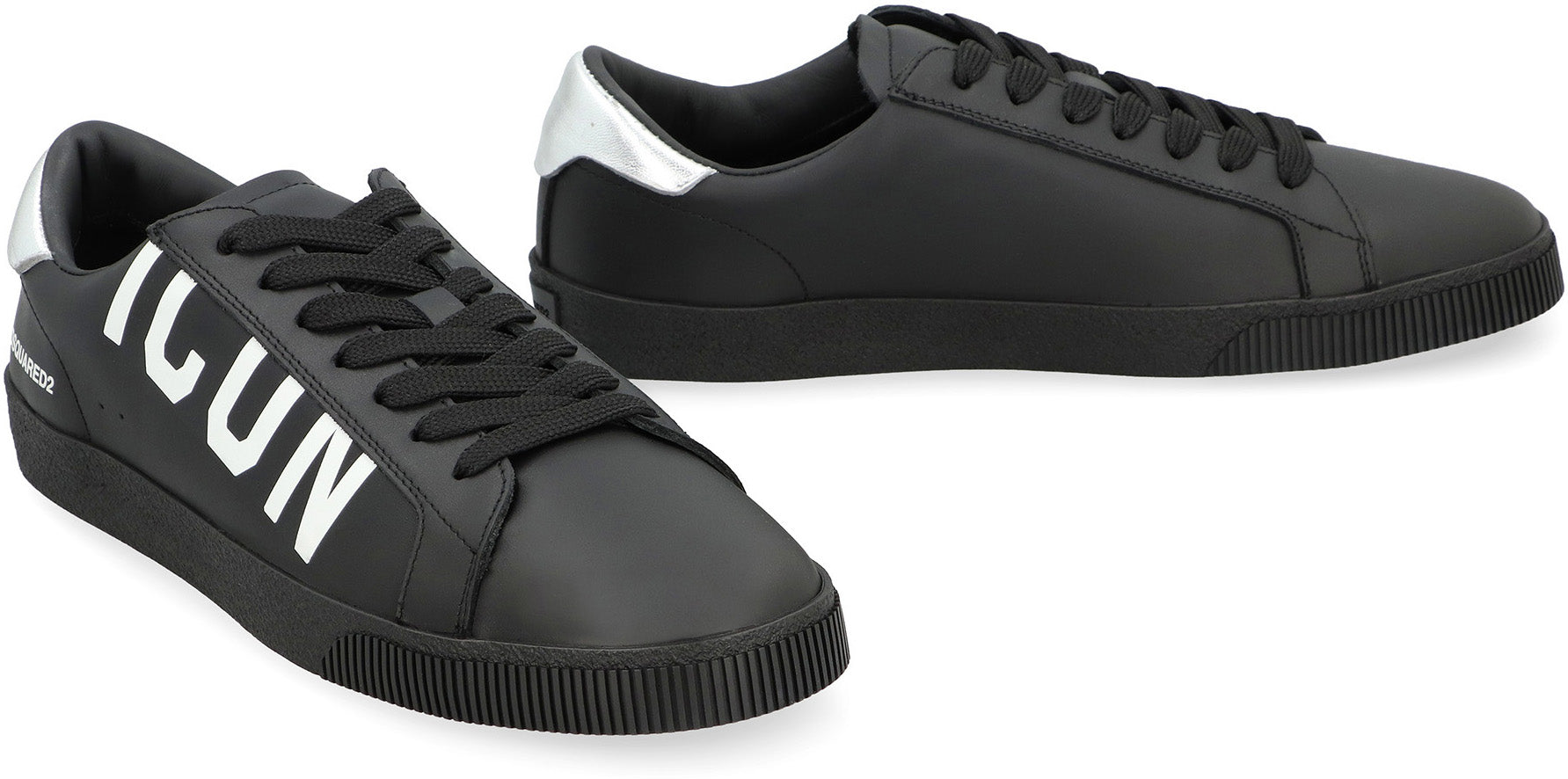 Dsquared2-OUTLET-SALE-Leather low-top sneakers-ARCHIVIST