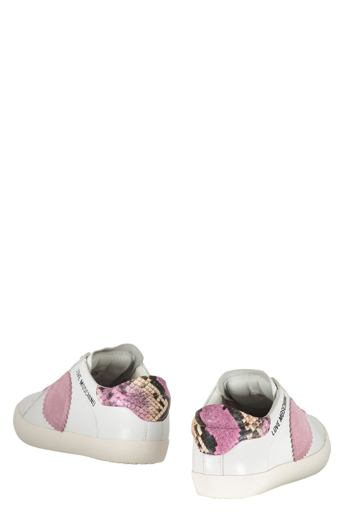 Love Moschino-OUTLET-SALE-Leather low-top sneakers-ARCHIVIST