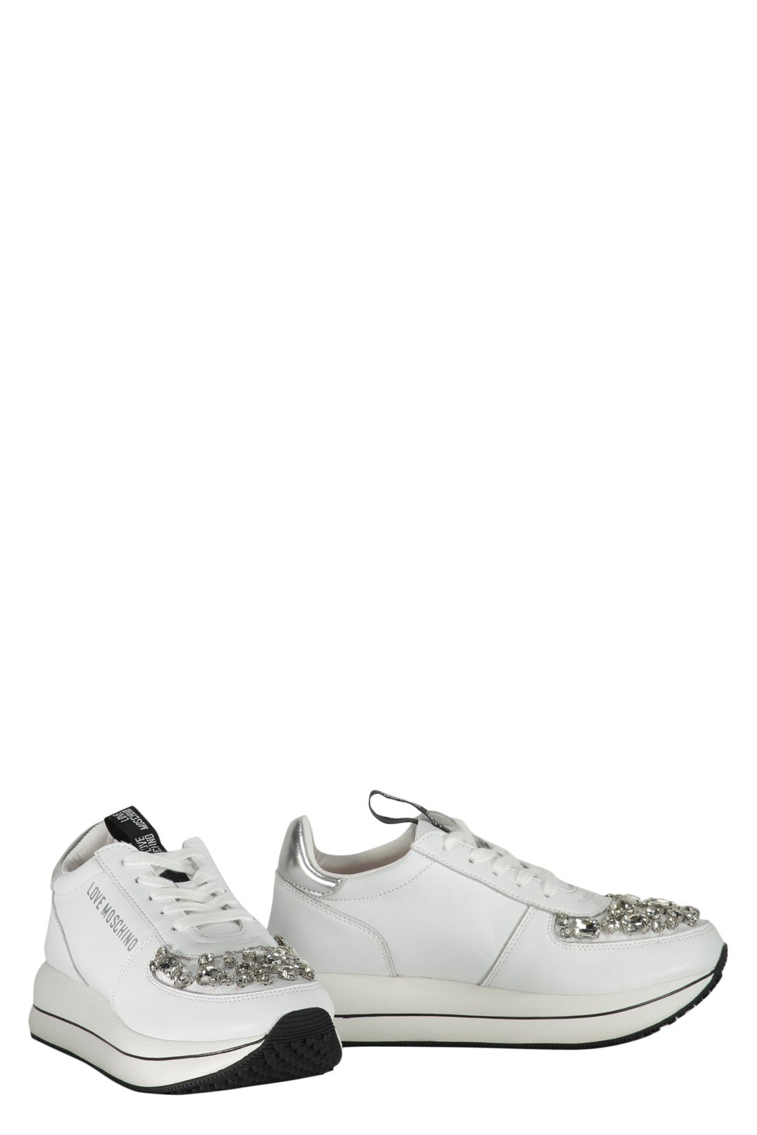 Love Moschino-OUTLET-SALE-Leather low-top sneakers-ARCHIVIST