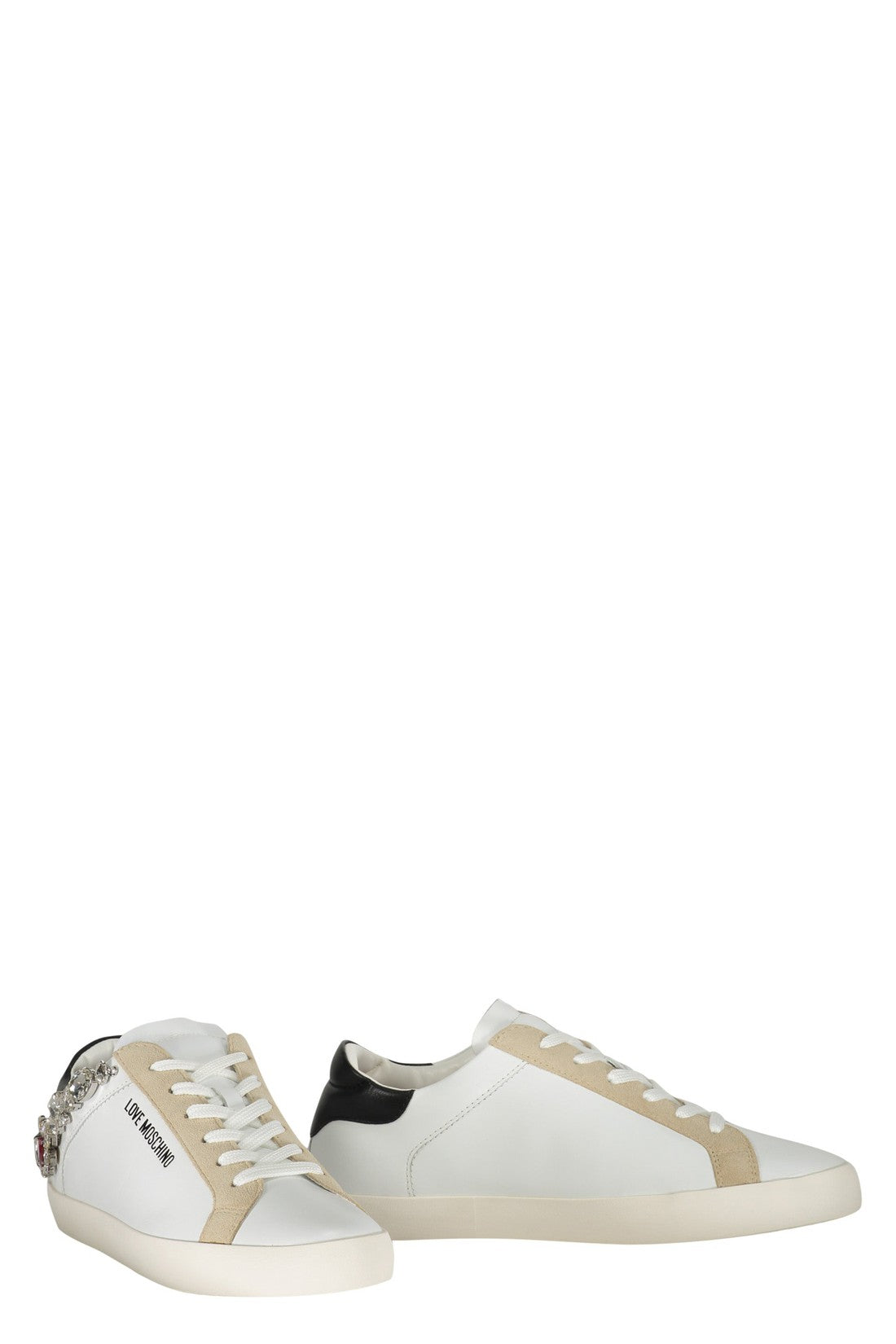 Love Moschino-OUTLET-SALE-Leather low-top sneakers-ARCHIVIST