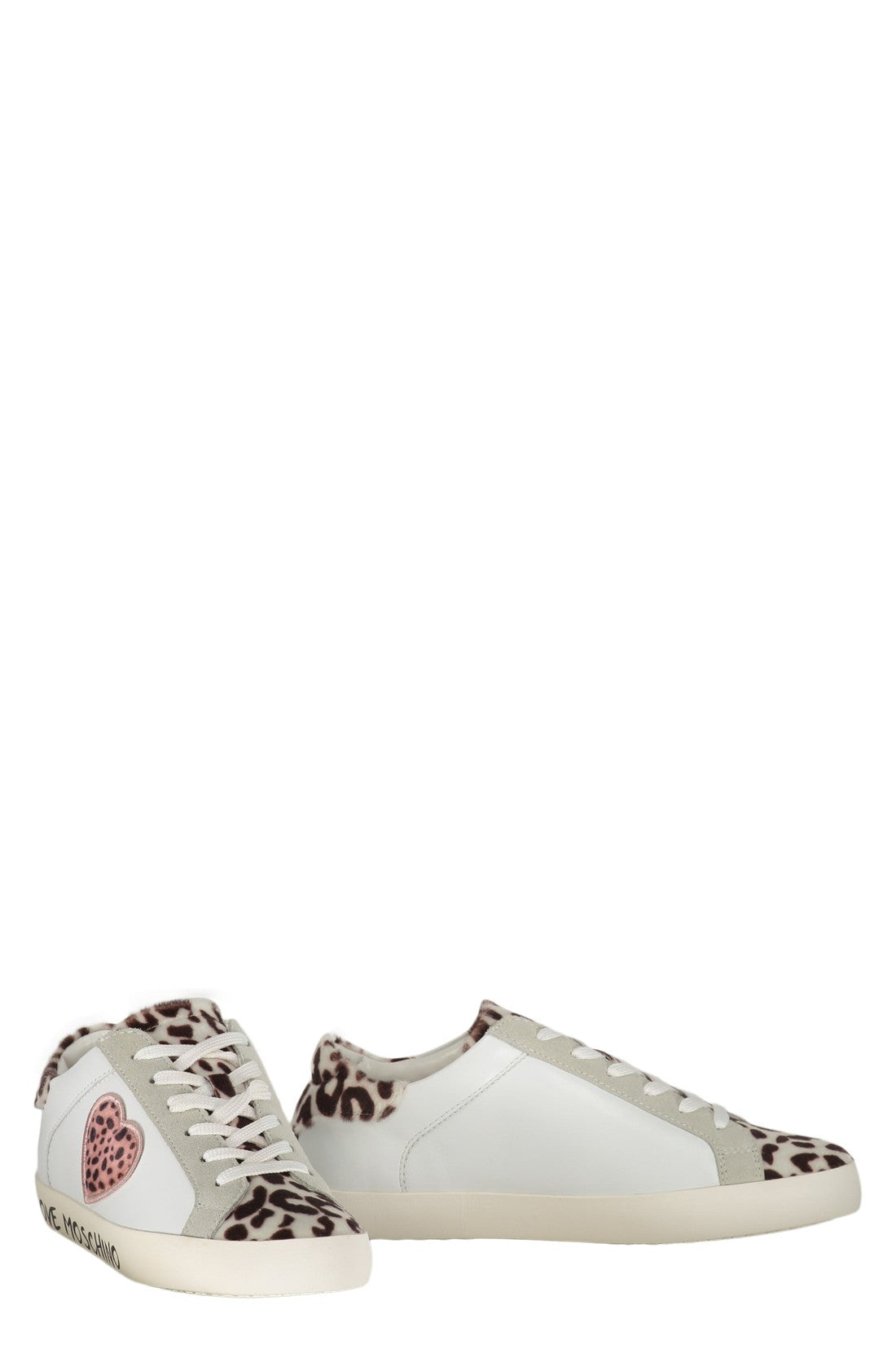 Love Moschino-OUTLET-SALE-Leather low-top sneakers-ARCHIVIST