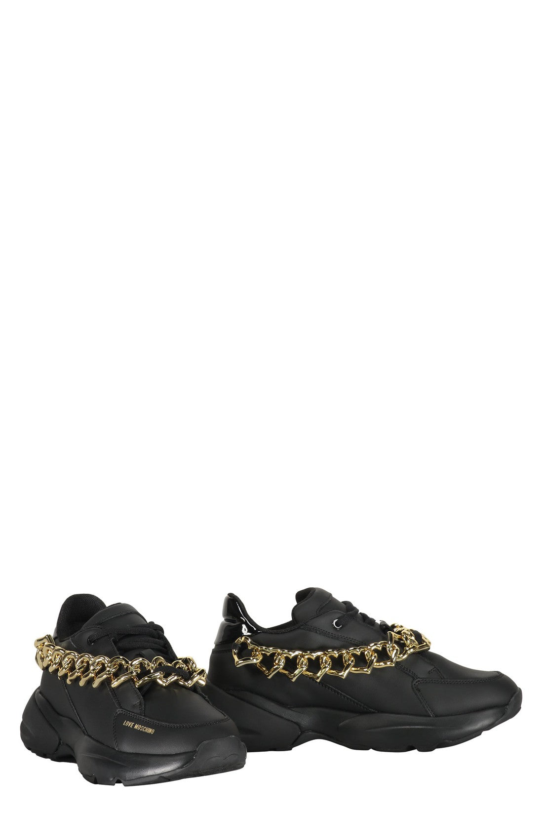 Love Moschino-OUTLET-SALE-Leather low-top sneakers-ARCHIVIST