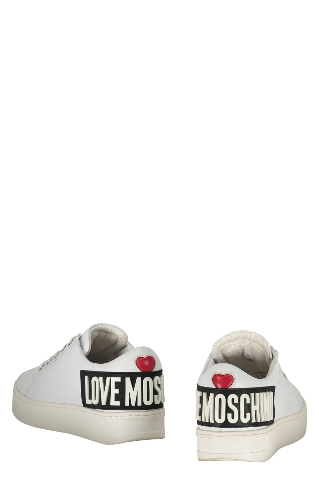 Love Moschino-OUTLET-SALE-Leather low-top sneakers-ARCHIVIST