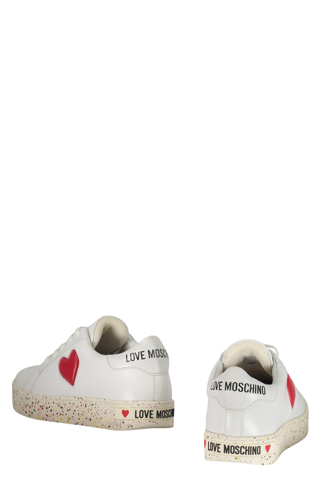 Love Moschino-OUTLET-SALE-Leather low-top sneakers-ARCHIVIST