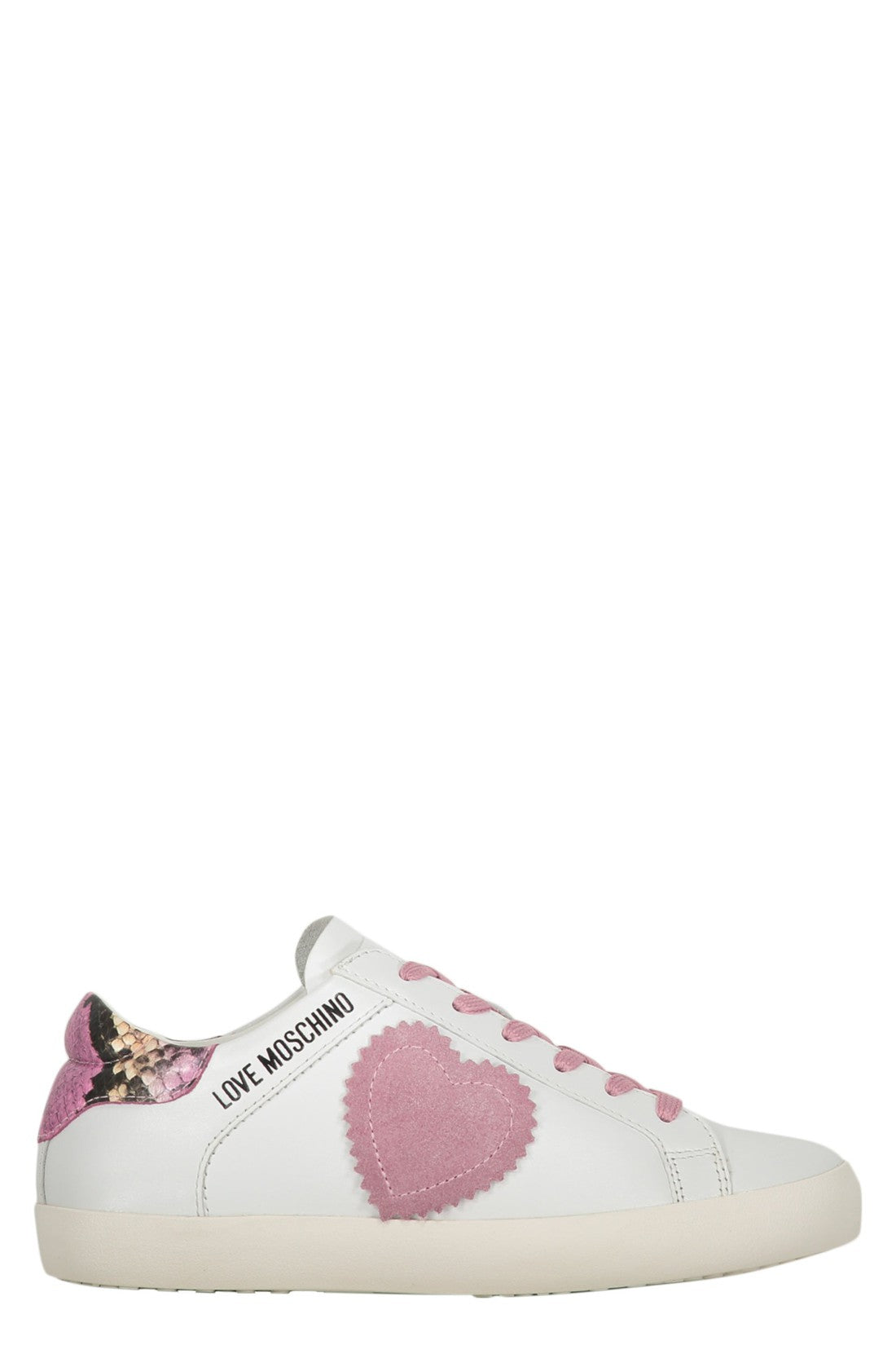 Love Moschino-OUTLET-SALE-Leather low-top sneakers-ARCHIVIST