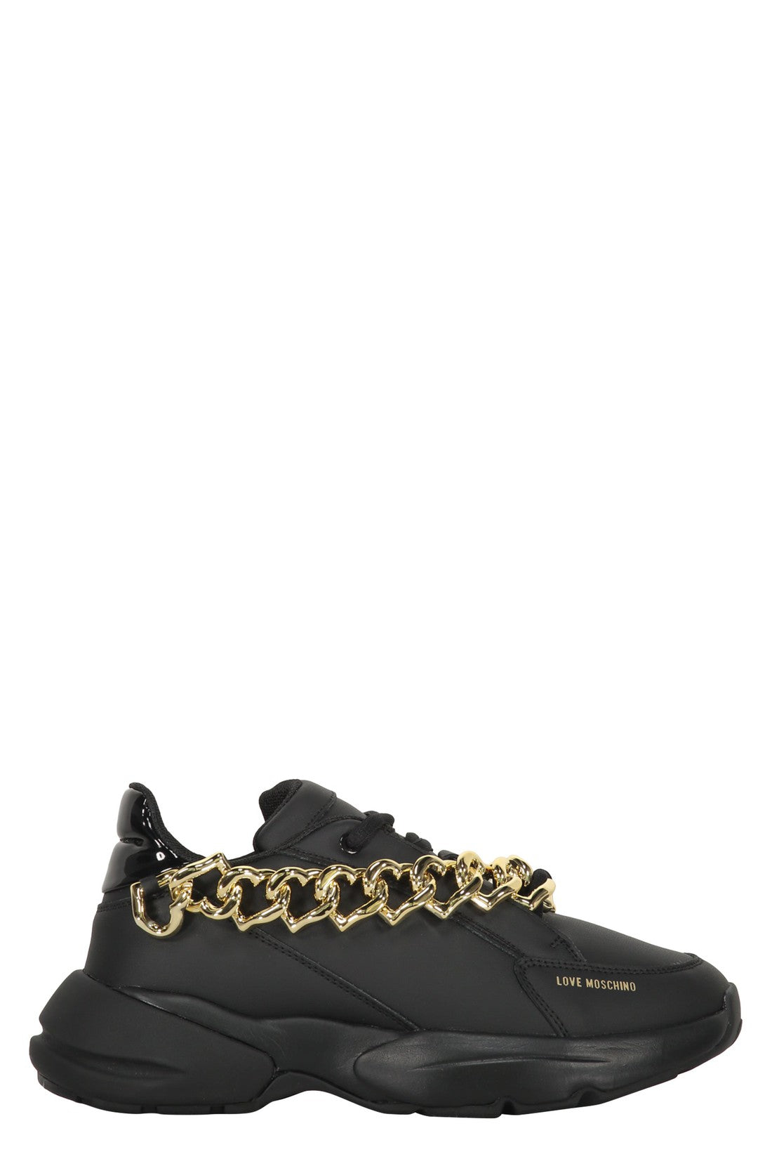 Love Moschino-OUTLET-SALE-Leather low-top sneakers-ARCHIVIST