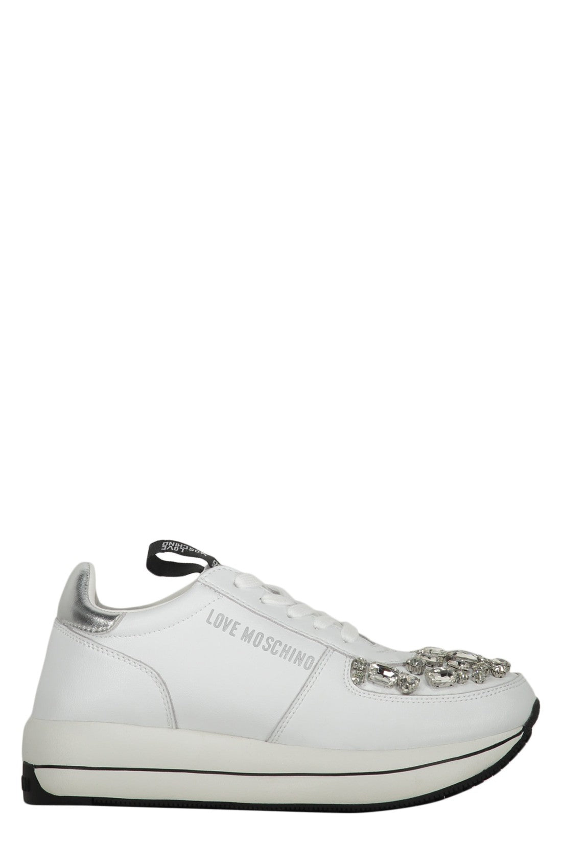 Love Moschino-OUTLET-SALE-Leather low-top sneakers-ARCHIVIST