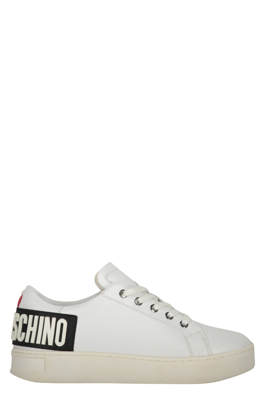 Love Moschino-OUTLET-SALE-Leather low-top sneakers-ARCHIVIST