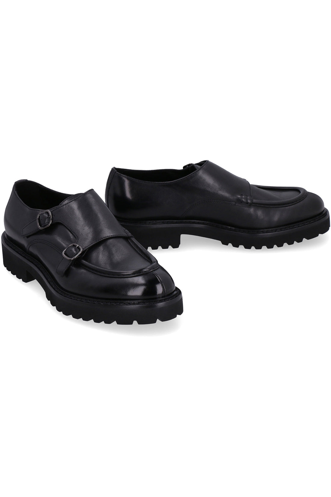 Doucal's-OUTLET-SALE-Leather monk-strap shoes-ARCHIVIST