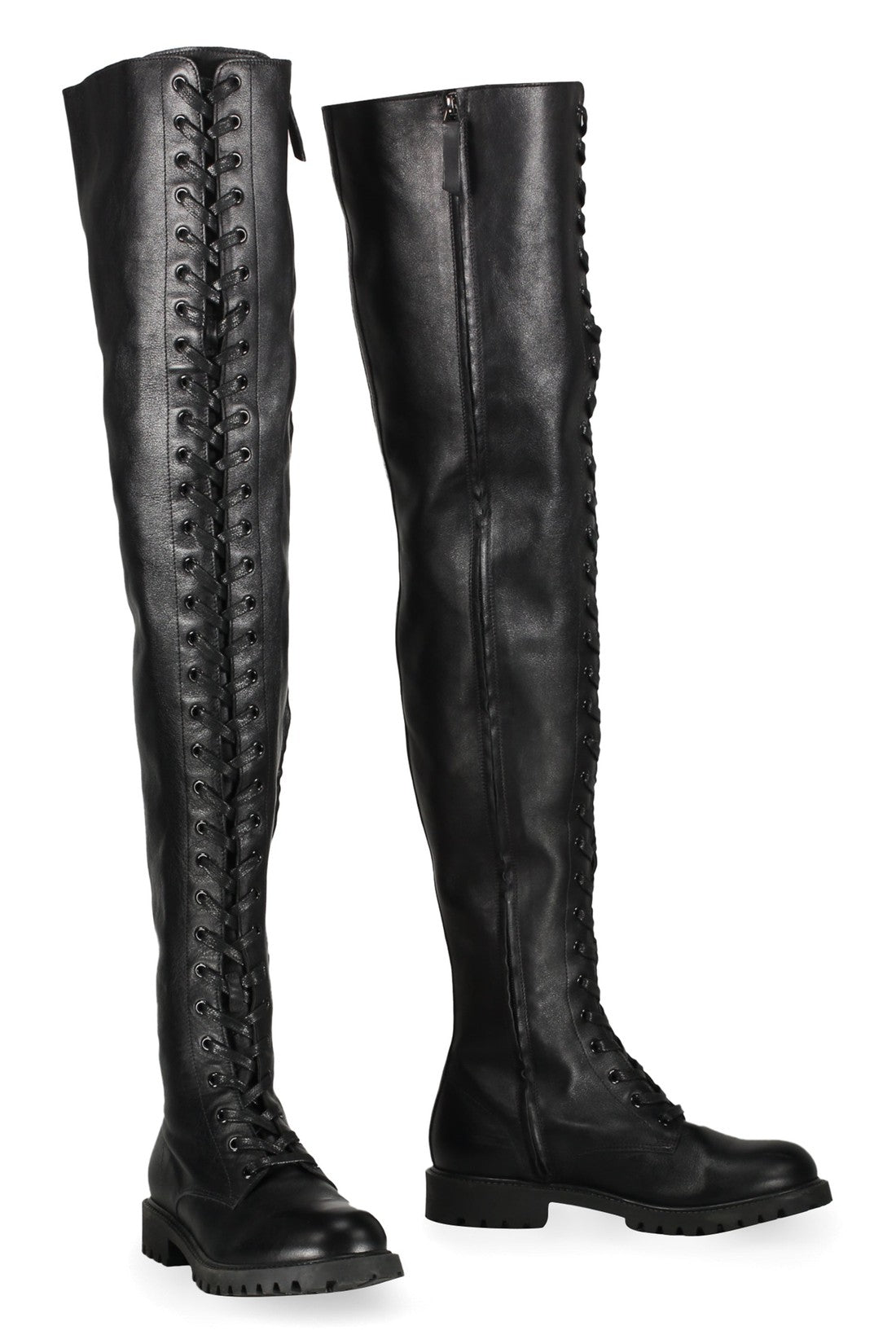 Jeremy Scott-OUTLET-SALE-Leather over-the-knee boots-ARCHIVIST