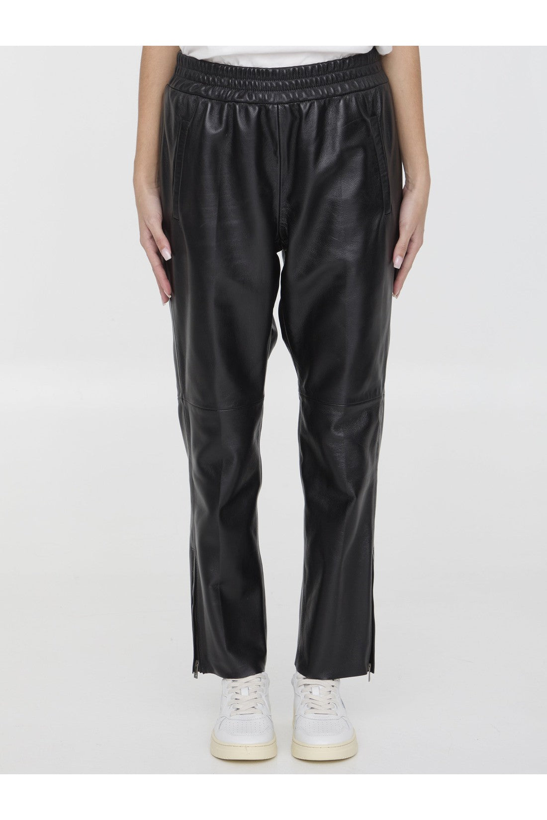 GOLDEN GOOSE-OUTLET-SALE-Leather pants-ARCHIVIST