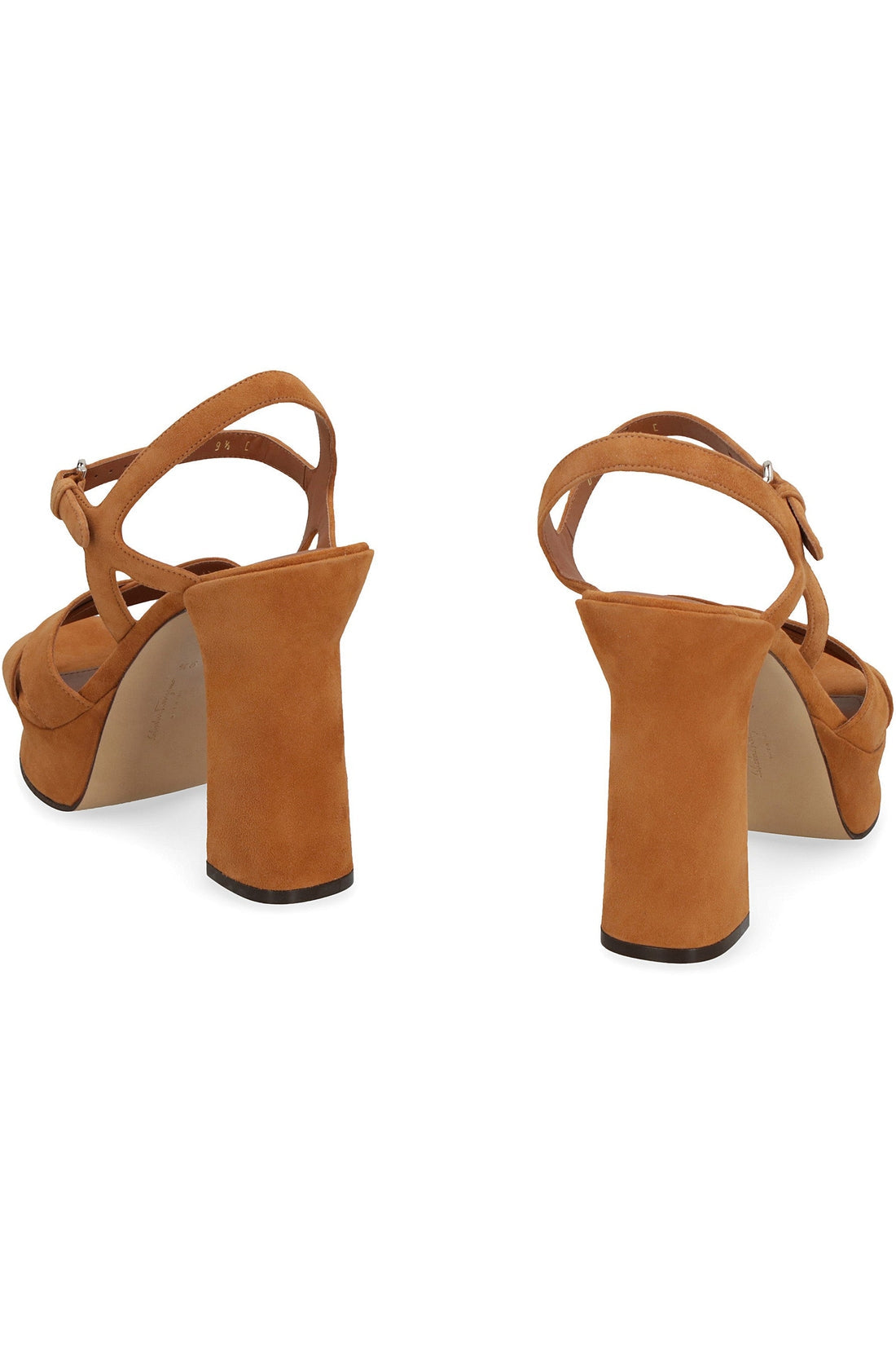 FERRAGAMO-OUTLET-SALE-Leather platform sandals-ARCHIVIST
