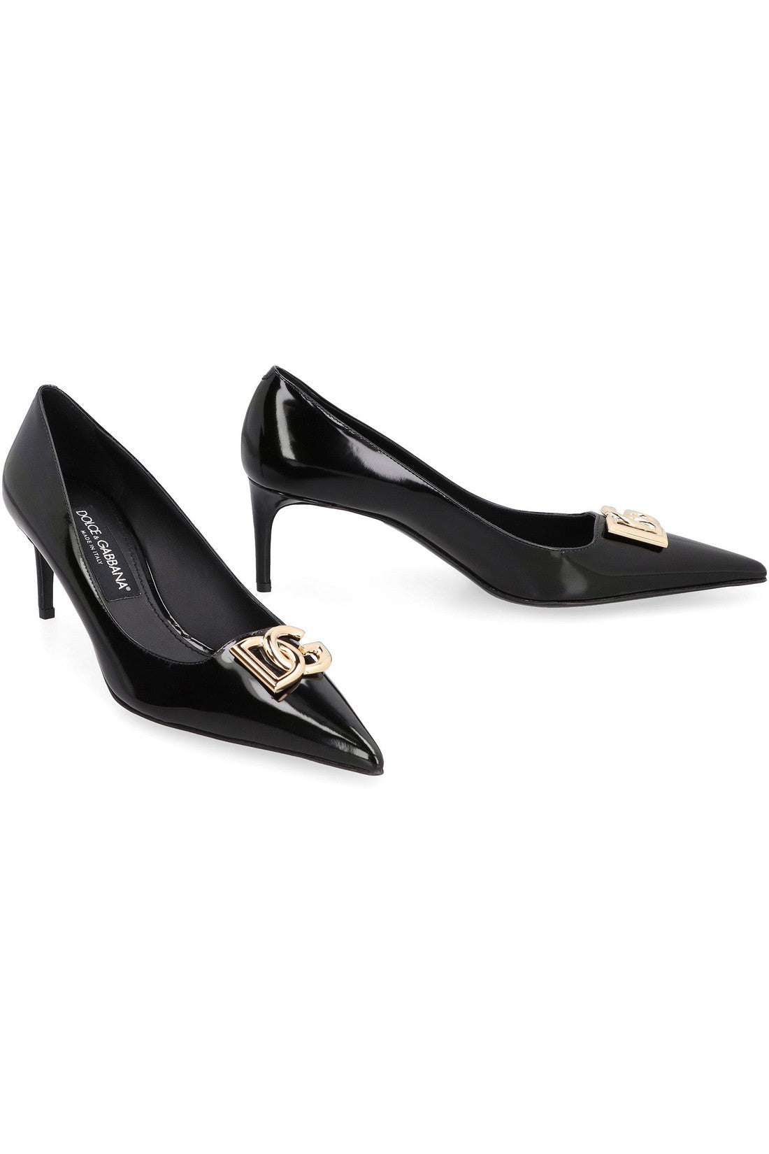 Dolce & Gabbana-OUTLET-SALE-Leather pointy-toe pumps-ARCHIVIST