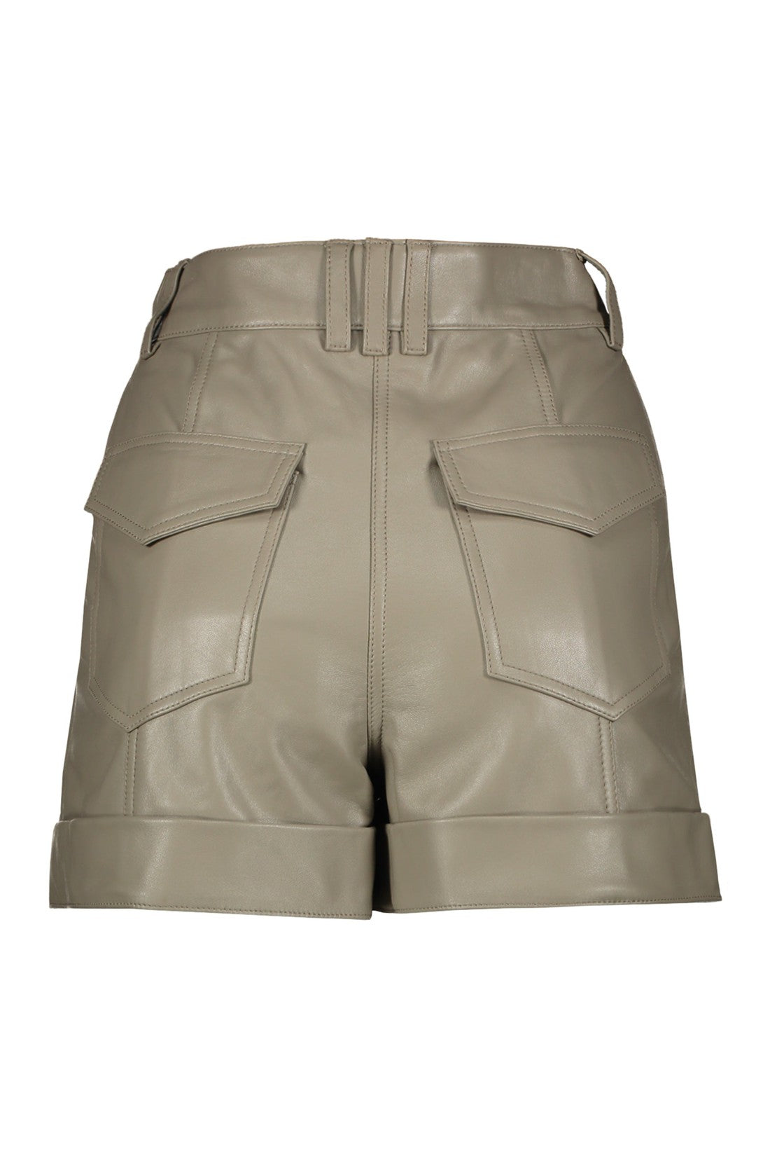 Balmain-OUTLET-SALE-Leather shorts-ARCHIVIST