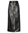 Alexander McQueen-OUTLET-SALE-Leather skirt-ARCHIVIST