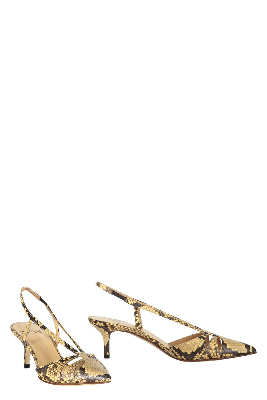 Francesco Russo-OUTLET-SALE-Leather slingback pumps-ARCHIVIST