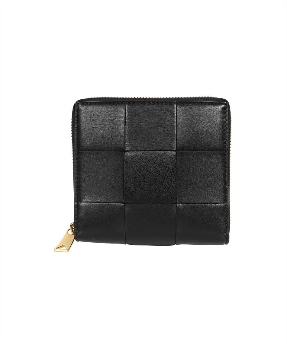 Bottega Veneta-OUTLET-SALE-Leather zip around wallet-ARCHIVIST