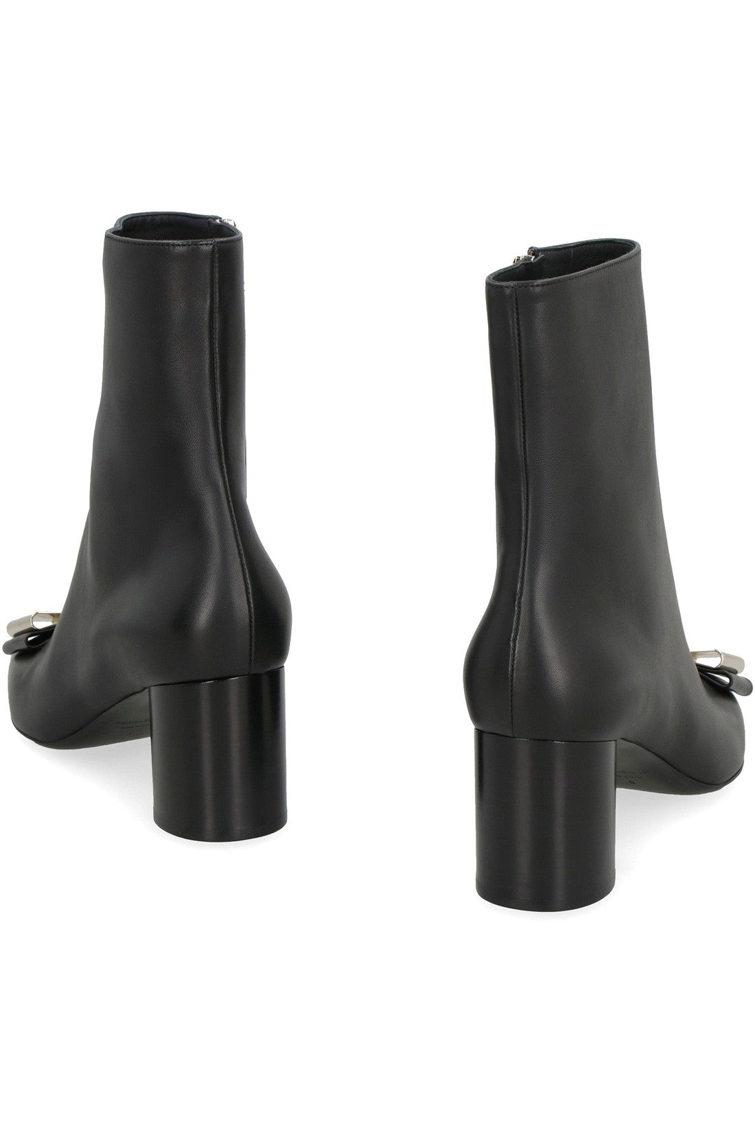 FERRAGAMO-OUTLET-SALE-Leonia leather ankle boots-ARCHIVIST