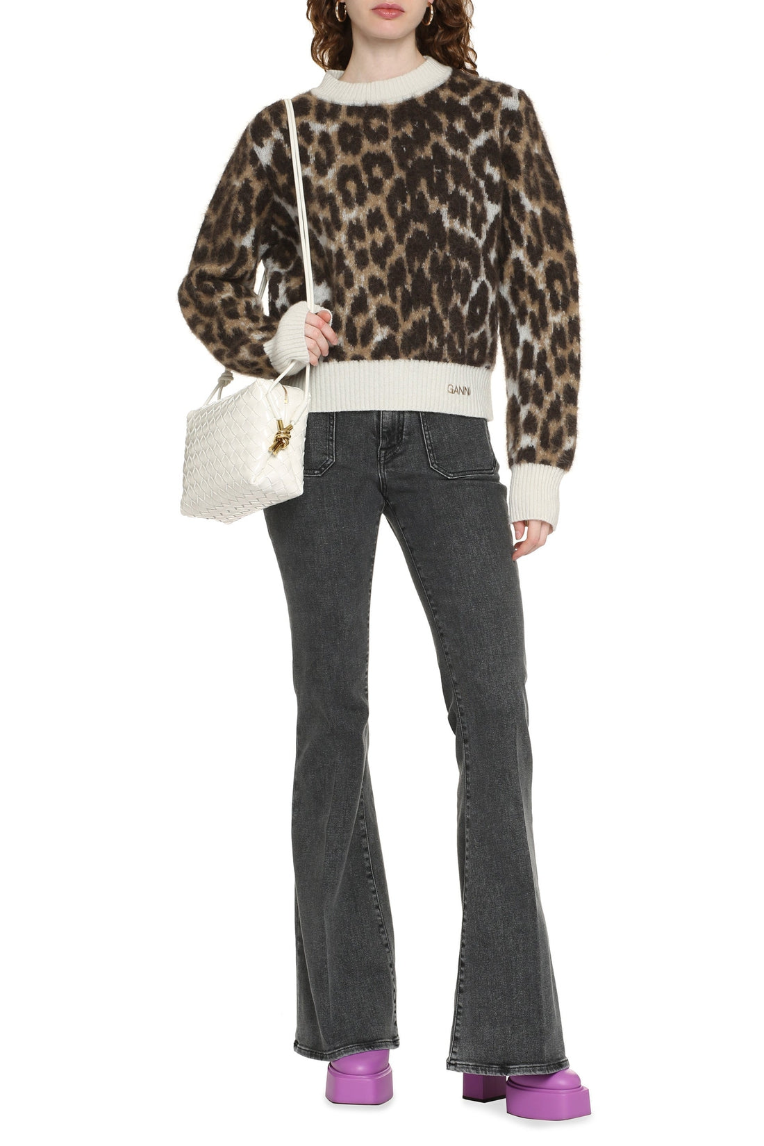 GANNI-OUTLET-SALE-Leopard motif sweater-ARCHIVIST