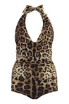 Dolce & Gabbana-OUTLET-SALE-Leopard print one-piece swimsuit-ARCHIVIST