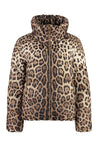 Dolce & Gabbana-OUTLET-SALE-Leopard print short down jacket-ARCHIVIST