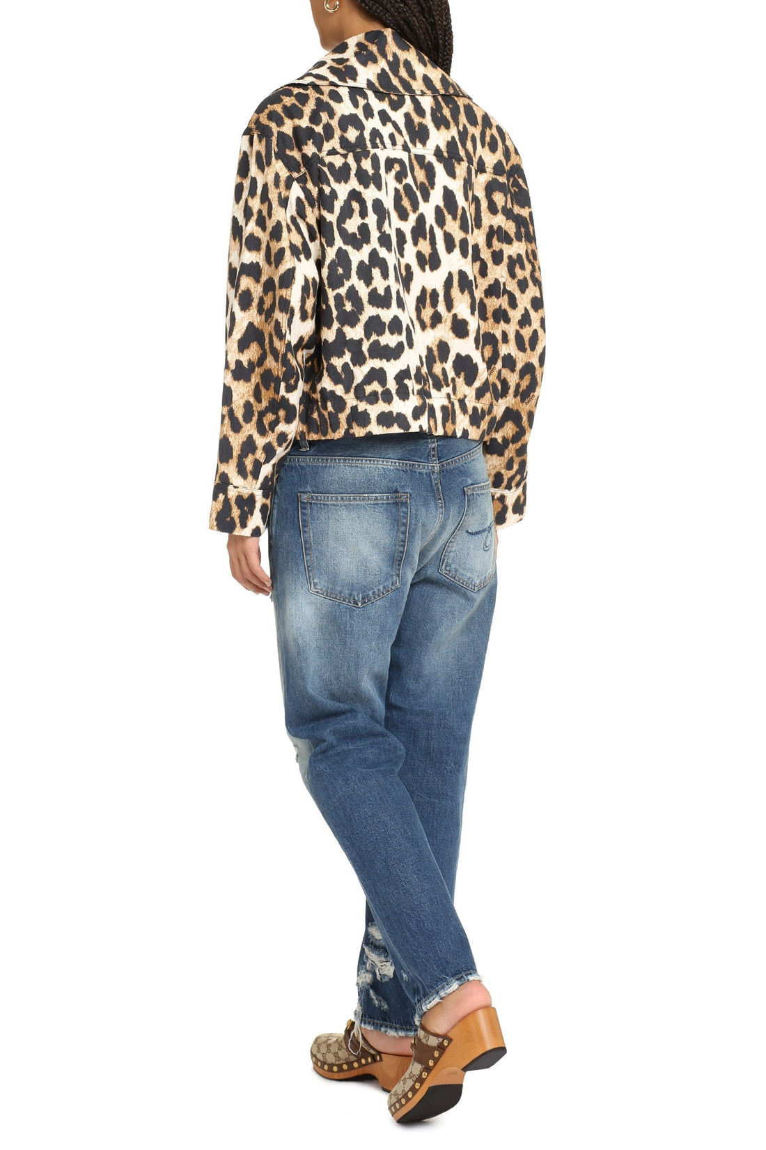 GANNI-OUTLET-SALE-Leopard print short jacket-ARCHIVIST