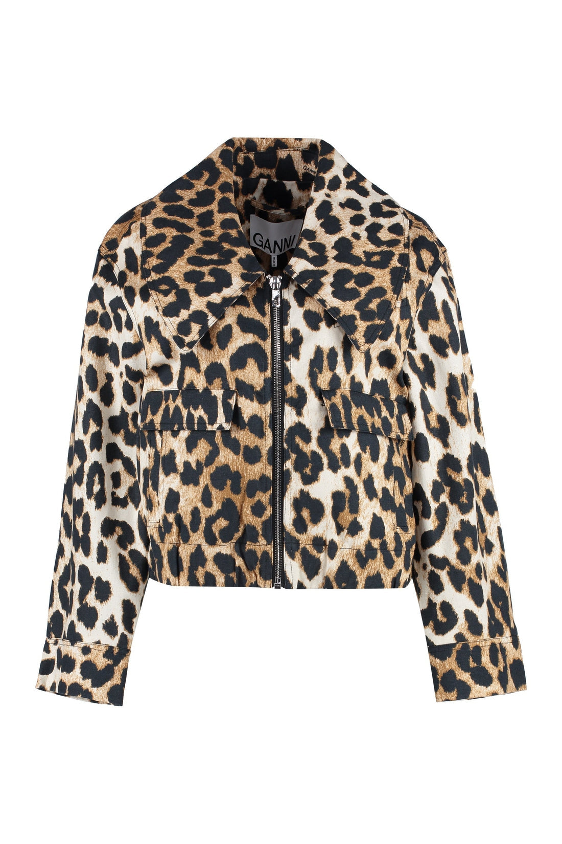 GANNI-OUTLET-SALE-Leopard print short jacket-ARCHIVIST