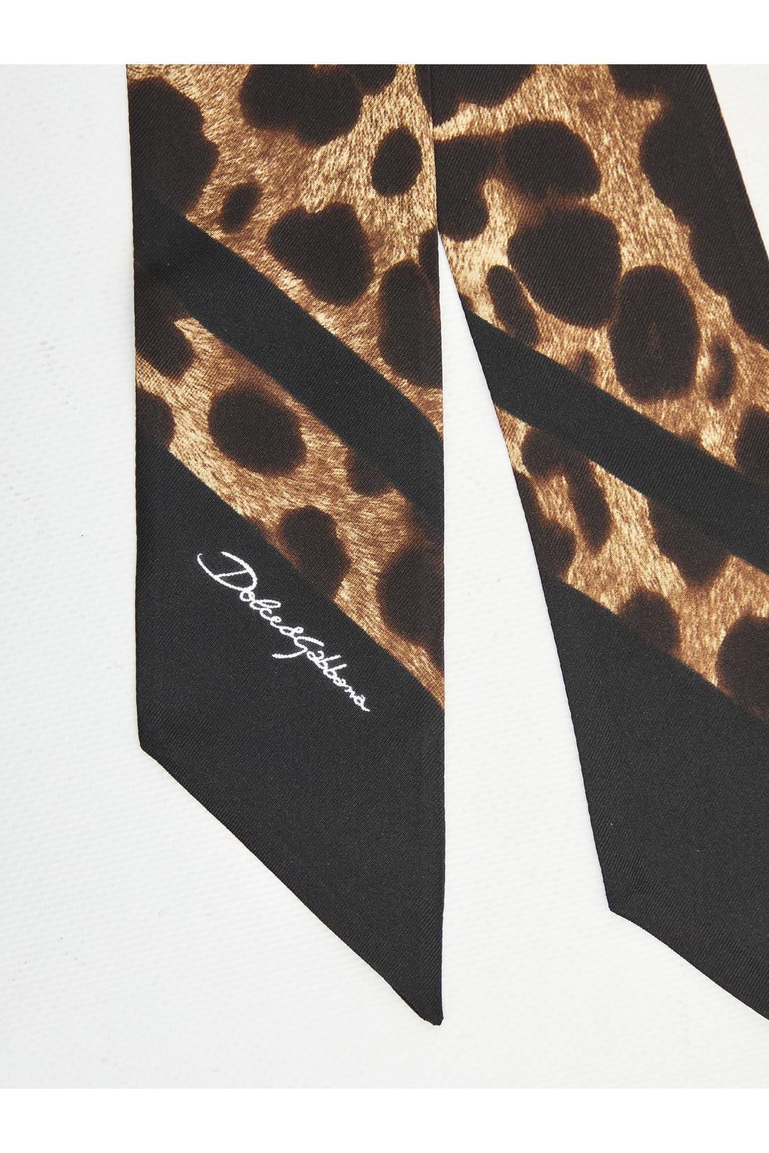Dolce & Gabbana-OUTLET-SALE-Leopard-print silk twill bandeau-ARCHIVIST