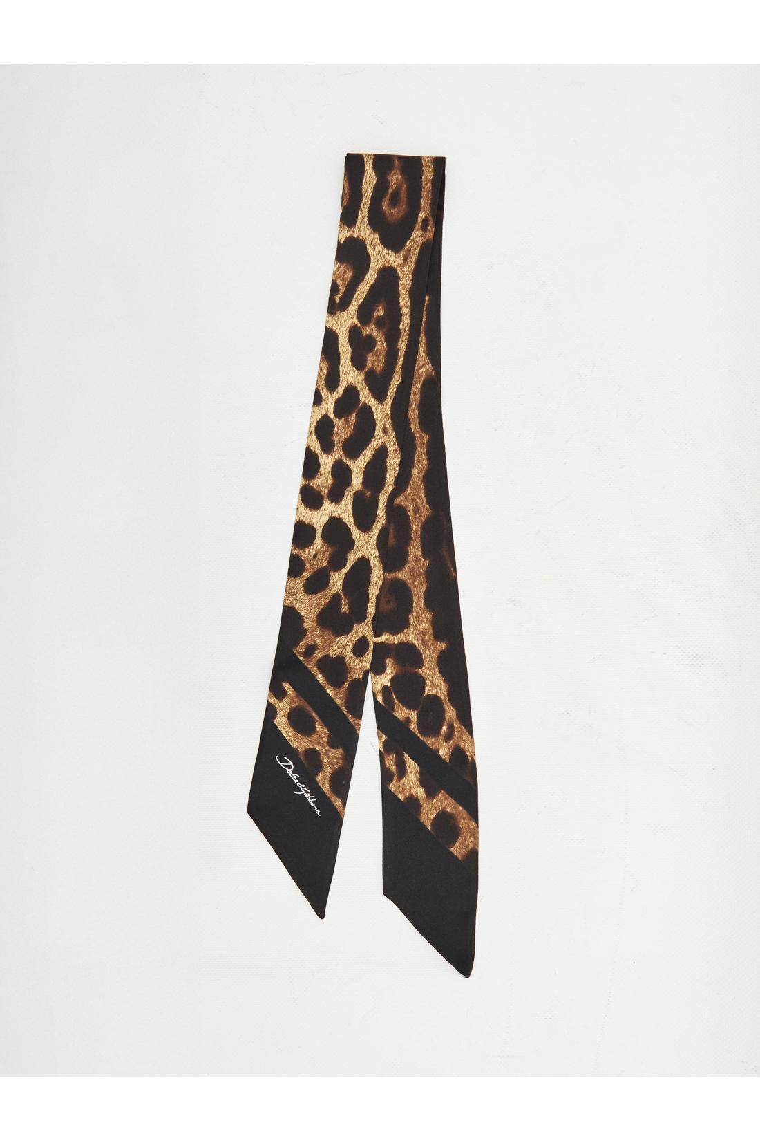 Dolce & Gabbana-OUTLET-SALE-Leopard-print silk twill bandeau-ARCHIVIST