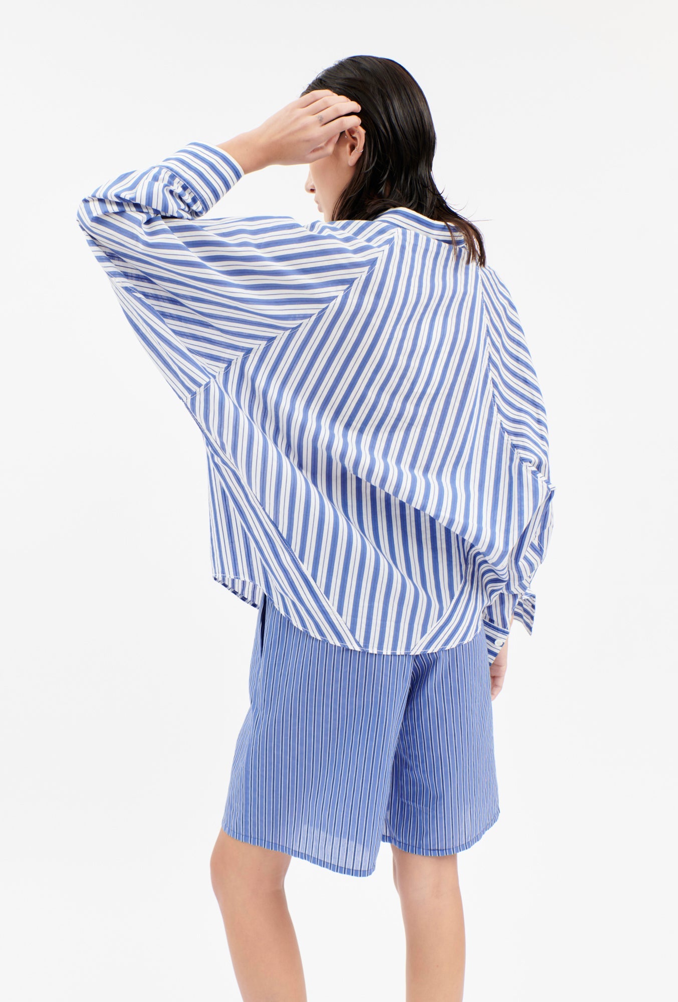 Odeeh-Light Cotton Stripes Bluse, Baltic Blue-Hemden & Blusen-Black-Deal-Outlet-by-ARCHIVIST