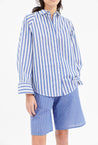 Odeeh-Light Cotton Stripes Bluse, Baltic Blue-Hemden & Blusen-Black-Deal-Outlet-by-ARCHIVIST