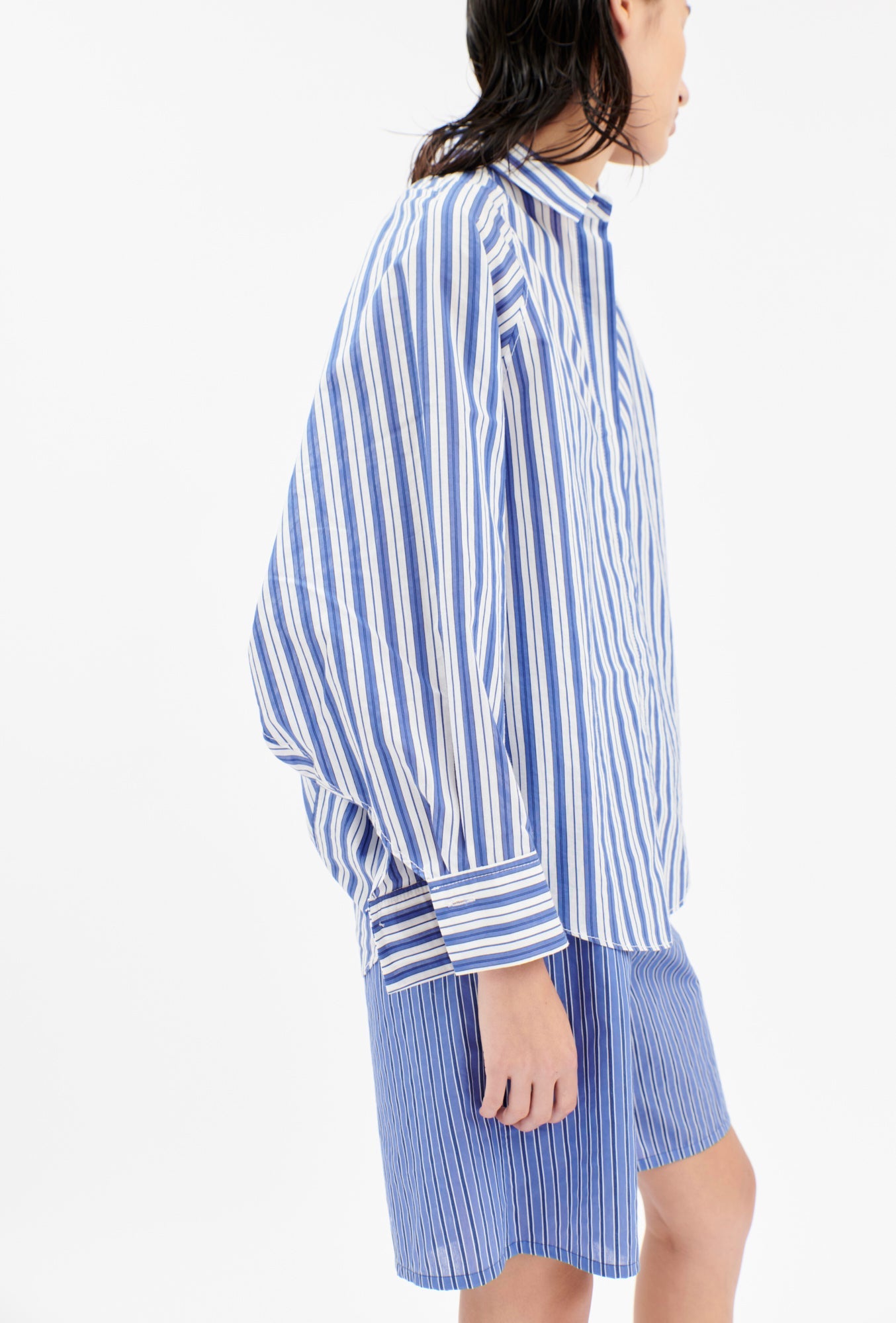 Odeeh-Light Cotton Stripes Bluse, Baltic Blue-Hemden & Blusen-Black-Deal-Outlet-by-ARCHIVIST
