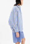 Odeeh-Light Cotton Stripes Bluse, Baltic Blue-Hemden & Blusen-Black-Deal-Outlet-by-ARCHIVIST