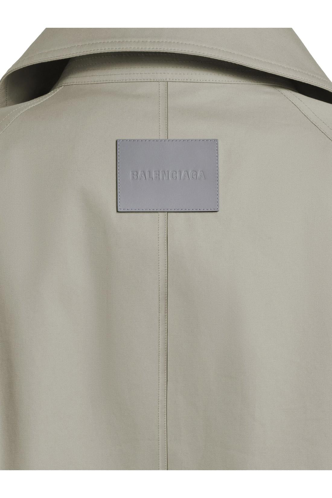 Balenciaga-OUTLET-SALE-Light beige double-breasted trench coat-ARCHIVIST