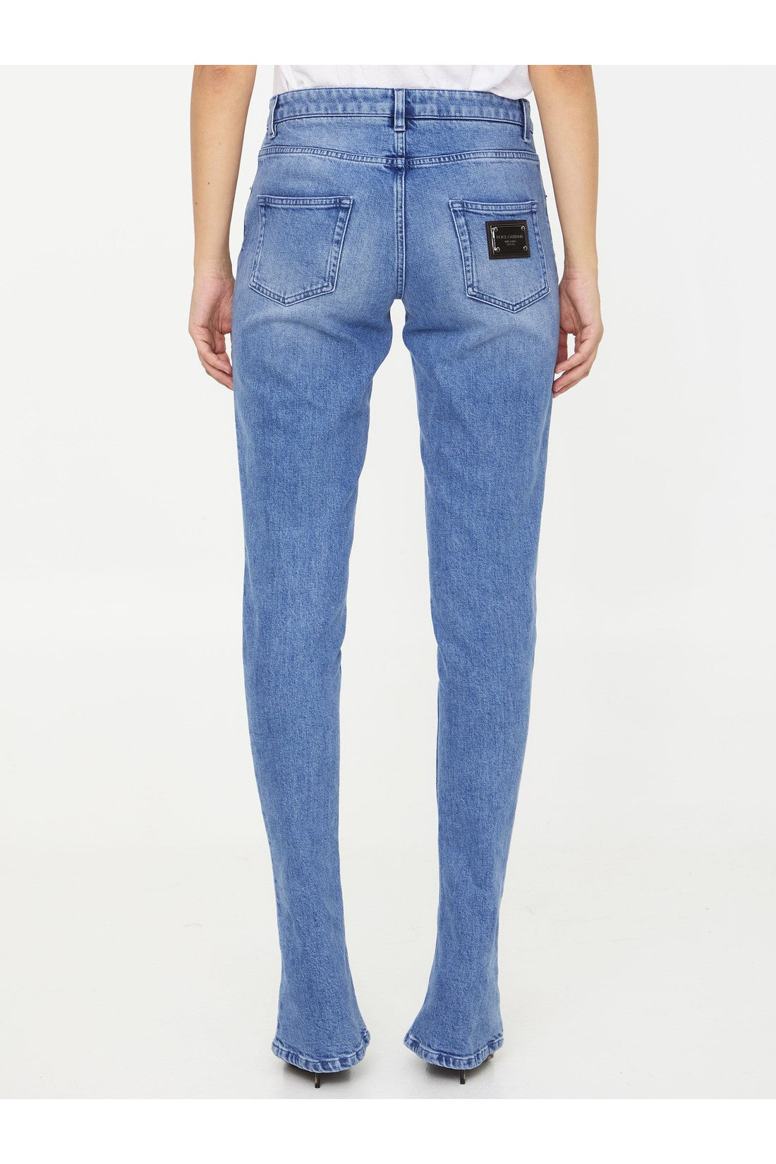 DOLCE&GABBANA-OUTLET-SALE-Light-blue denim jeans-ARCHIVIST