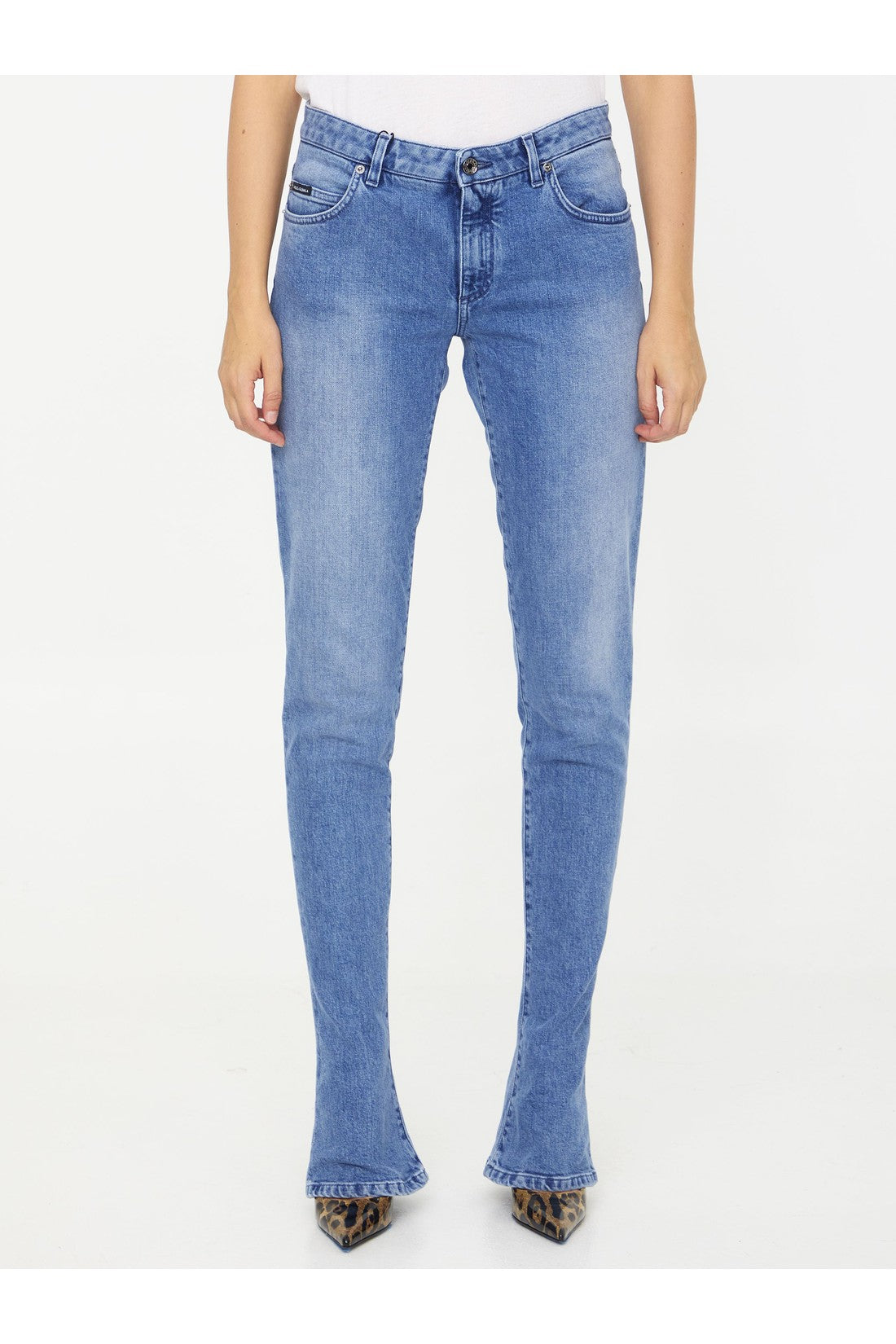 Dolce&Gabbana-OUTLET-SALE-Light-blue denim jeans-ARCHIVIST